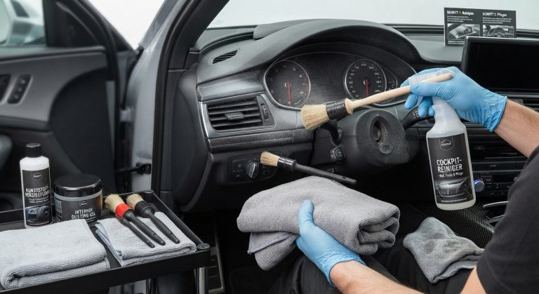 Auto-Innenraum reinigen: Kunststoff und Cockpit richtig pflegen